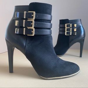 Sam & Libby Anya Triple Buckle Bootie Black 9